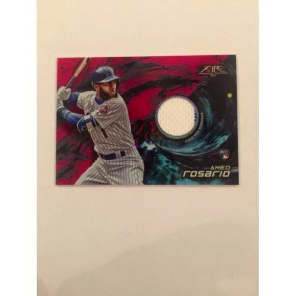 2018 Topps Fire RELIC sp PINK #fr-ar AMED ROSARIO Mets #04/25 Rookie RC (025) - Picture 1 of 3